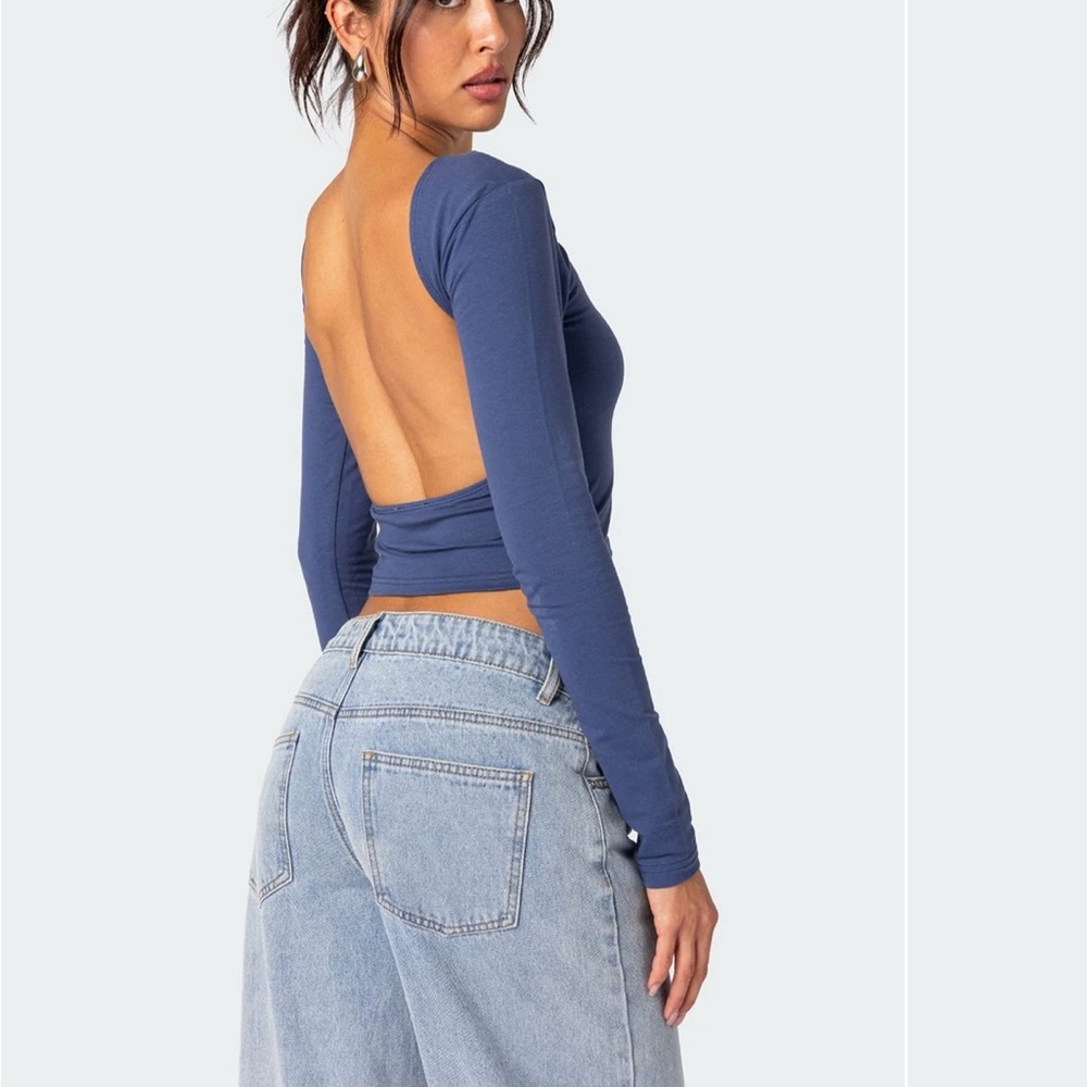 Open Back Long Sleeve Top